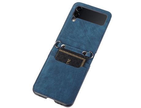 Funda con Cordón para Samsung Galaxy Z Flip 4 5G Azul