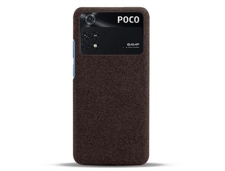 Funda para Xiaomi Poco Pro 4G, Poco M4 Pro Piel Sintética Marrón