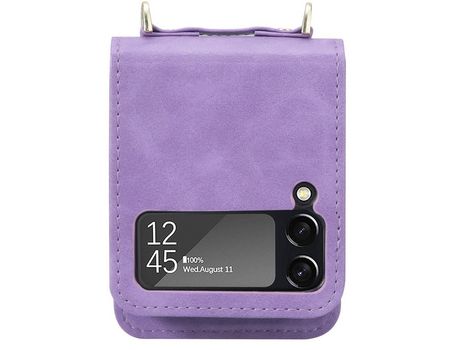 Funda con Cordón para Samsung Galaxy Z Flip 4 5G Morado