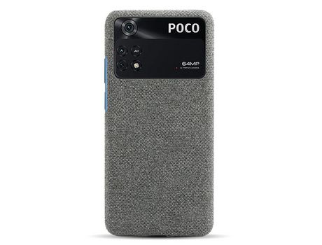 Funda para Xiaomi Poco Pro 4G, Poco M4 Pro Piel Sintética Gris