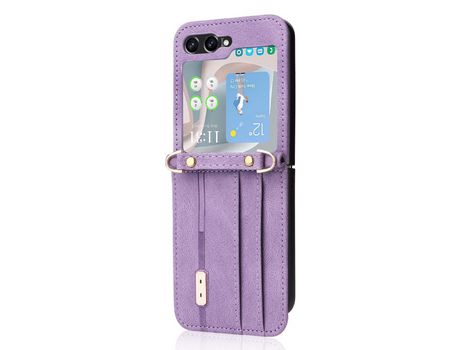 Funda con Cordón para Samsung Galaxy Z Flip 5 5G Morado