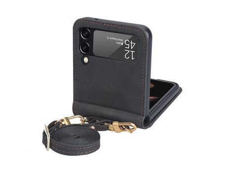 Funda con Cordón para Samsung Galaxy Z Flip 4 5G Negro