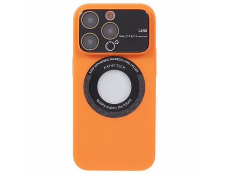 Funda para iPhone 12 Pro Max Piel Sintética Naranja