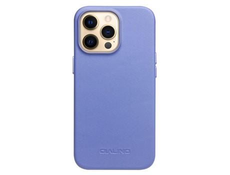 Funda para iPhone 13 Pro Max QIALINO Piel Sintética Azul
