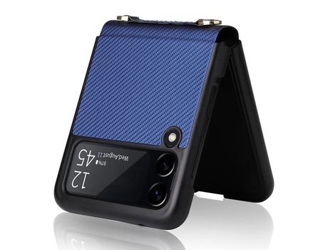 Funda con Cordón para Samsung Galaxy Z Flip 3 5G Azul