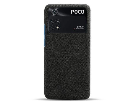 Funda para Xiaomi Poco Pro 4G, Poco M4 Pro Piel Sintética Negro