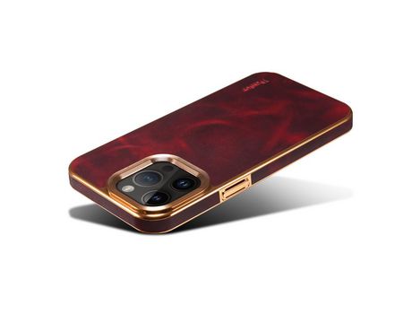 Funda para iPhone 14 Pro Max DENIOR Piel Sintética Rojo