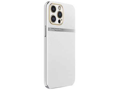 Funda para iPhone 14 Pro Piel Sintética Blanco