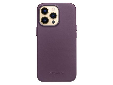 Funda para iPhone 13 Pro Max QIALINO Piel Sintética Morado