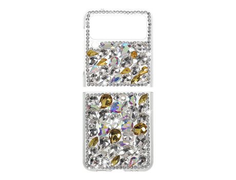 Conjunto de Fundas para Samsung Galaxy Z Flip 3 5G Piel Sintética Dorado (2un)