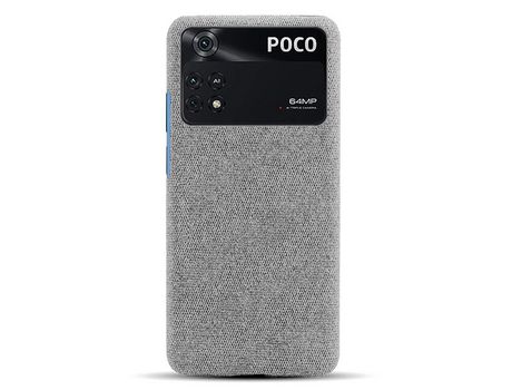 Funda para Xiaomi Poco Pro 4G, Poco M4 Pro Piel Sintética Gris