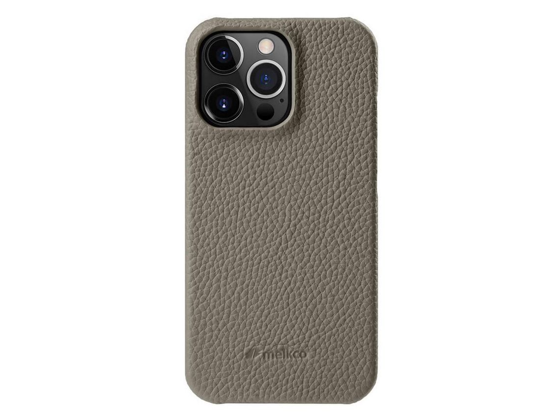 Funda para iPhone 15 Pro Max MELKCO Piel Sintética Gris