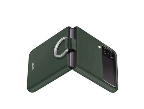 Funda para Samsung Galaxy Z Flip 4 5G Piel Sintética Verde
