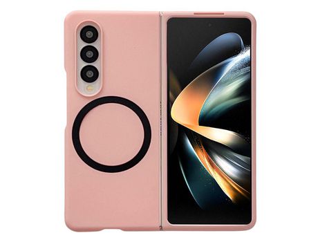 Funda para Samsung Galaxy Z Fold 4 5G Piel Sintética Rosa