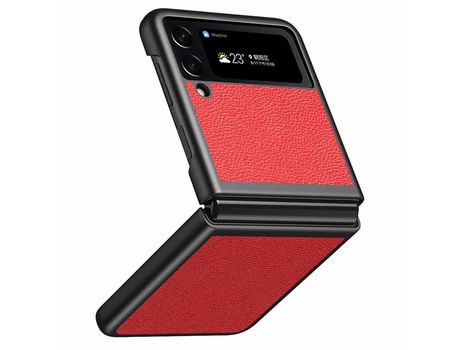Funda para Samsung Galaxy Z Flip 4 5G Piel Sintética Rojo