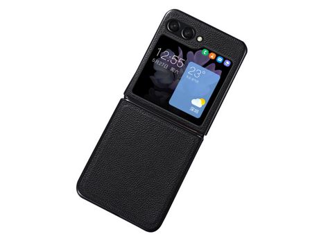 Funda para Samsung Galaxy Z Flip 5 5G Piel Sintética Negro
