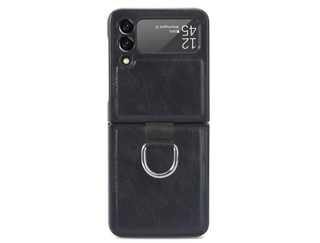 Funda para Samsung Galaxy Z Flip 3 5G Piel Sintética Negro