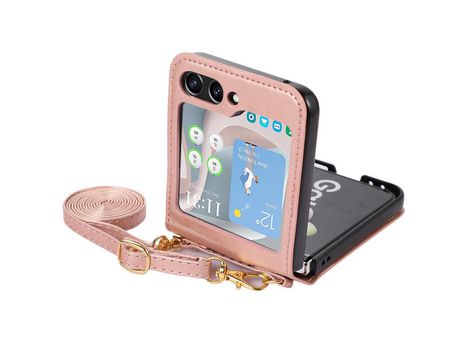 Funda para Samsung Galaxy Z Flip 5 5G Piel Sintética Rosa
