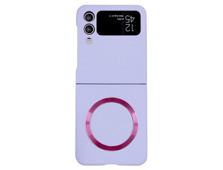 Funda para Samsung Galaxy Z Flip 4 5G Piel Sintética Morado