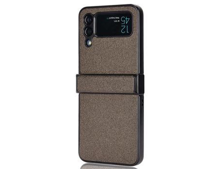 Funda para Samsung Galaxy Z Flip 3 5G Piel Sintética Marrón
