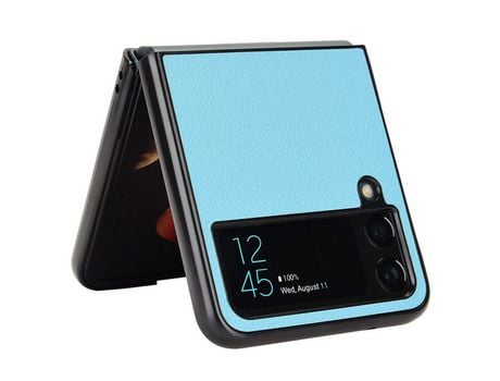 Funda para Samsung Galaxy Z Flip 4 5G Piel Sintética Azul