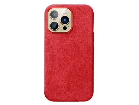 Funda para iPhone 13 Pro Max Piel Sintética Rojo