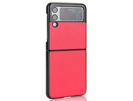 Funda para Samsung Galaxy Z Flip 3 5G Piel Sintética Rojo