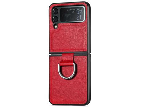 Funda para Samsung Galaxy Z Flip 4 5G Piel Sintética Rojo