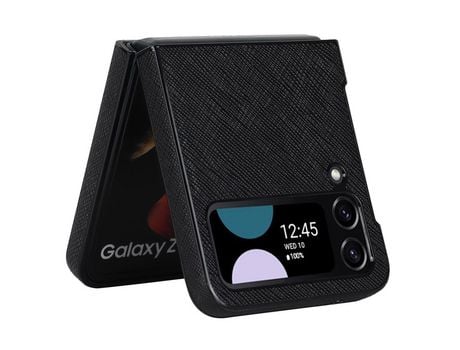 Funda para Samsung Galaxy Z Flip 4 5G Piel Sintética Negro