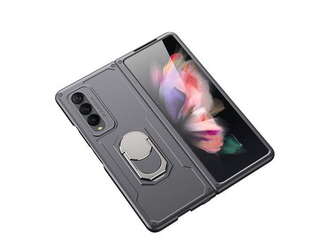 Funda para Samsung Galaxy Z Fold 3 5G GKK Piel Sintética Gris