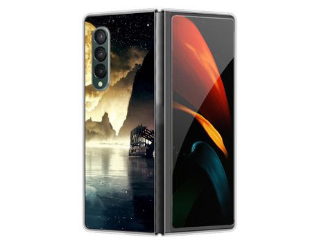Funda para Samsung Galaxy Z Fold 4 5G Piel Sintética Azul