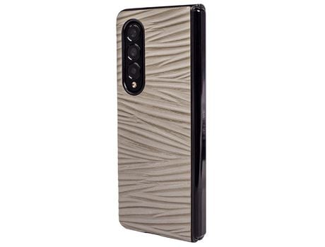 Funda para Samsung Galaxy Z Fold 4 5G Piel Sintética Gris