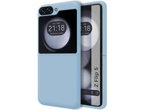 Funda para Samsung Galaxy Z Flip 5/Z Flip 5 5G TUMUNDOSMARTPHONE Silicona Líquida Textura Suave Azul