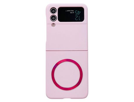 Funda para Samsung Galaxy Z Flip 4 5G Piel Sintética Rosa