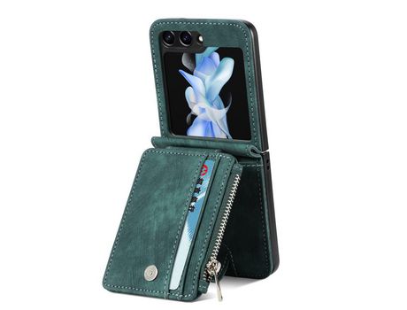 Funda para Samsung Galaxy Z Flip 5 5G Piel Sintética Retro Verde