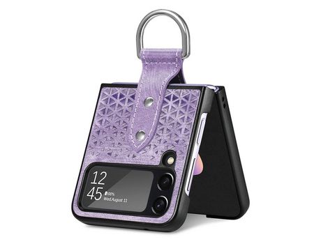 Funda para Samsung Galaxy Z Flip 4 5G Piel Sintética Morado