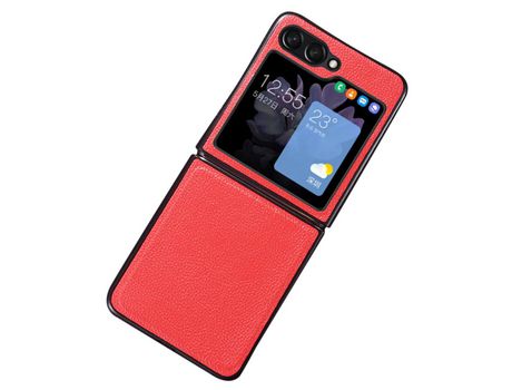 Funda para Samsung Galaxy Z Flip 5 5G Piel Sintética Rojo
