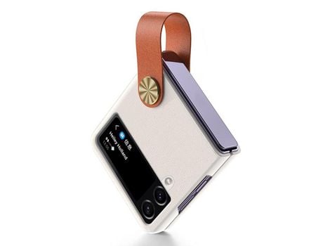 Funda para Samsung Galaxy Z Flip 4 5G GKK Piel Sintética Marrón
