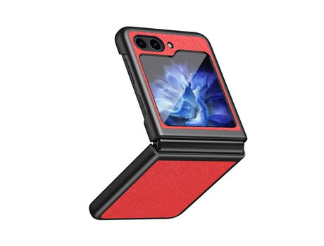 Funda para Samsung Galaxy Z Flip 5 5G Piel Sintética Rojo