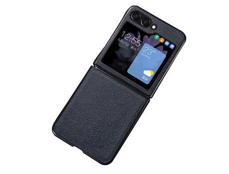 Funda para Samsung Galaxy Z Flip 5 5G Piel Sintética Azul