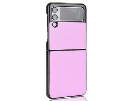 Funda para Samsung Galaxy Z Flip 3 5G Piel Sintética Morado