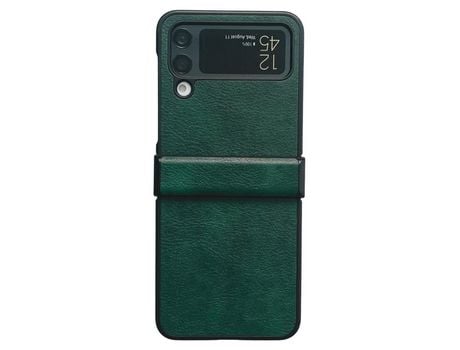 Funda para Samsung Galaxy Z Flip 4 5G Piel Sintética Verde