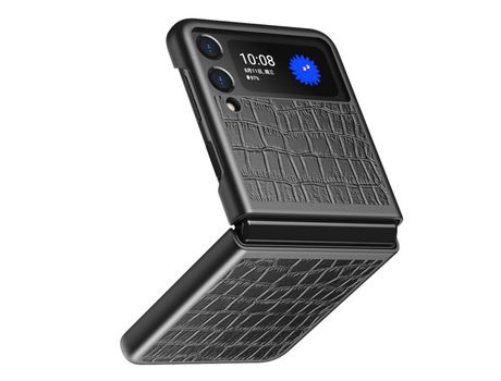 Funda para Samsung Galaxy Z Flip 3 5G Piel Sintética Negro