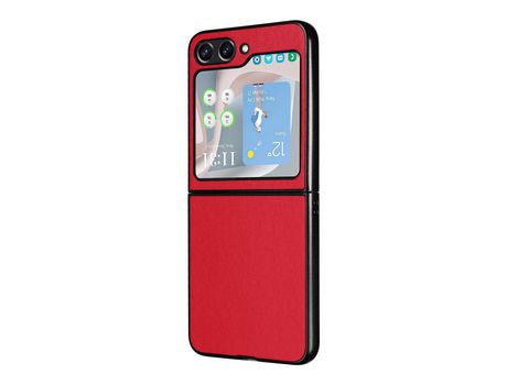 Funda para Samsung Galaxy Z Flip 5 5G Piel Sintética Rojo