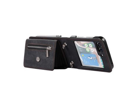Funda para Samsung Galaxy Z Flip 5 5G Piel Sintética Negro