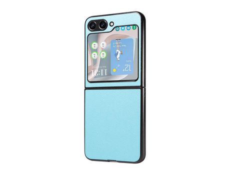 Funda para Samsung Galaxy Z Flip 5 5G Piel Sintética Azul
