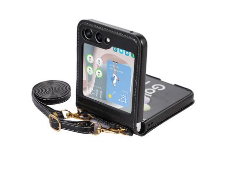 Funda para Samsung Galaxy Z Flip 5 5G Piel Sintética Negro