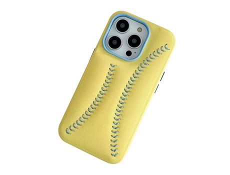 Funda para iPhone 13 Pro Max Piel Sintética Amarillo