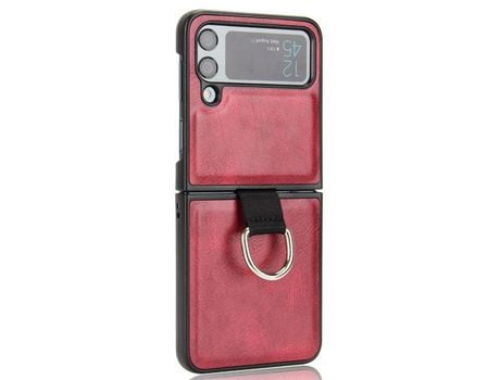 Funda para Samsung Galaxy Z Flip 4 5G Piel Sintética Rojo
