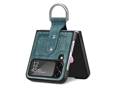 Funda para Samsung Galaxy Z Flip 4 5G Piel Sintética Verde